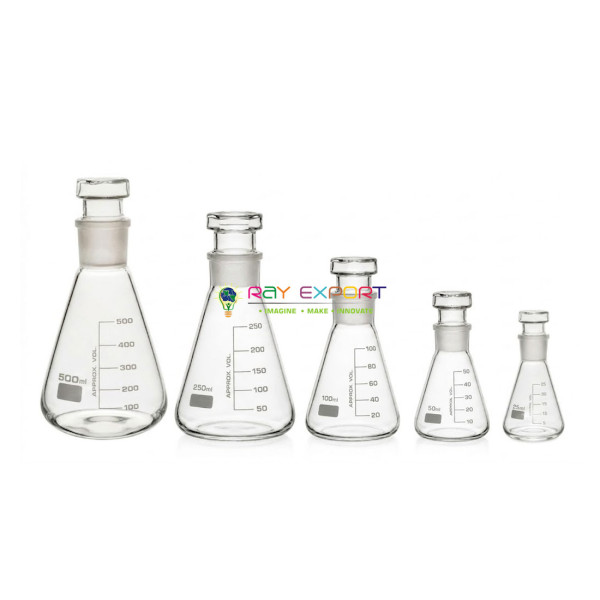 Conical Flask (Erlenmeyer) with Stopper