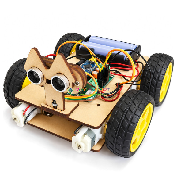 4WD Beige Chassis Acrylic Robotic Kit