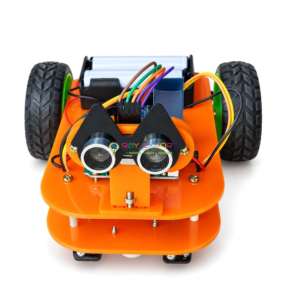  2WD Orange Chassis Acrylic Robotic Kit