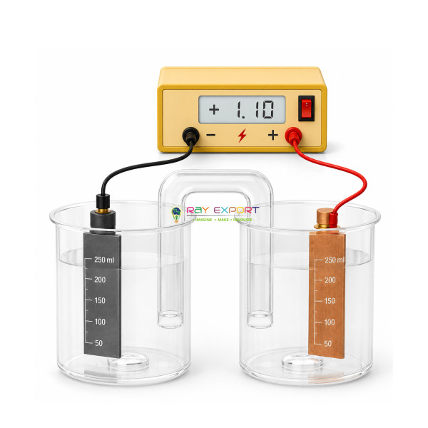 Apparatus for Demonstrating the Galvanic Element (With Galvanometer)