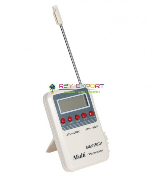 Digital Thermometer, Wide Range,-50°C to +200°C (-58°F to +392°F) - Hand Held with Probe