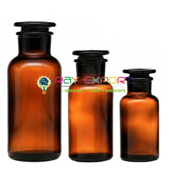 Bottles of Dark Glass with Stoppers for Reactants