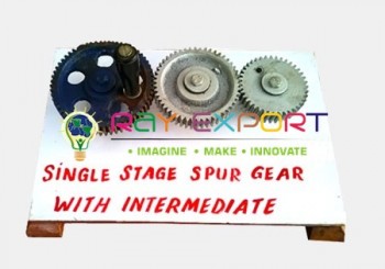 Single Stage Spur Gears With Intermediate Engineering Training Model For Engineering Schools