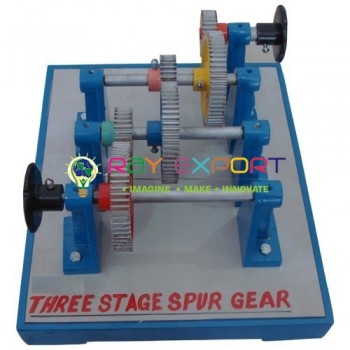 Three Stage Spur Gears Engineering Training Model For Engineering Schools