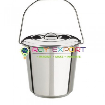 Bucket Stainless Steel With Lid