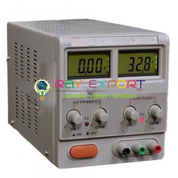 Power Supply with Analog/Digital Meter, Continuous Type, 0-24V AC/DC 5 Amp