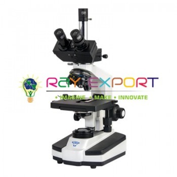 Trinocular Research Microscope, Coaxial Focussing 45°