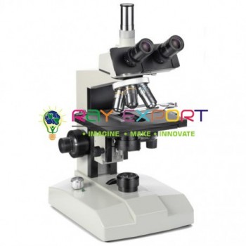 Trinocular Research Microscope, Coaxial Focussing 30°