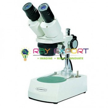 Research Stereo Microscope, with Turret Mount and Dual Illumination