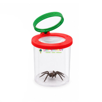 Plastic Container with a Magnifying Glass Lid for Collecting Ants, Insects, etc.