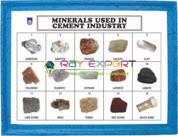 Minerals Used in Cement Industry, Set of 15