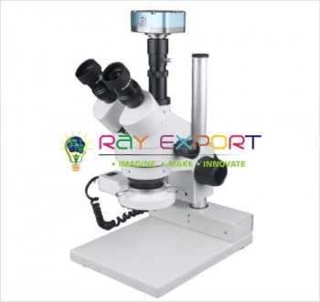 Zoom Stereo Trinocular Microscope for Science Lab