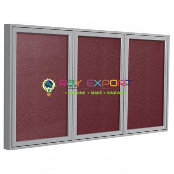 Indoor Enclosed Aluminum Bulletin Boards For Whiteboard Lab