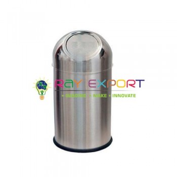 Waste Bin Push Can, Stainless Steel