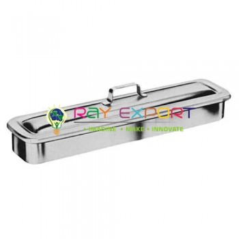 Catheter Tray With Cover, Stainless Steel