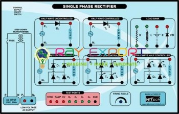 3 Phase Half Wave Rectifier Trainer For Vocational Training And Didactic Labs