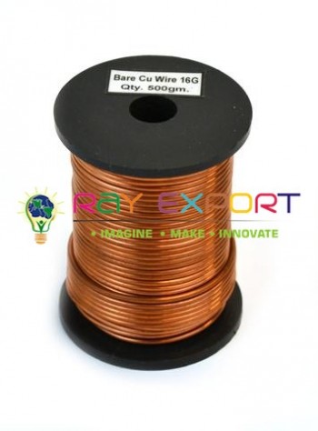 Copper Wire, Bare, 85ft Reel, 16 SWG (14 AWG) - 0.064