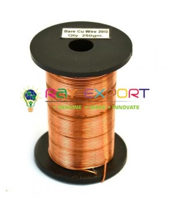 Copper Wire, Bare, 140ft Reel, 20 SWG (19 AWG) - 0.036